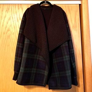 A&F Sherpa Lined Plaid Jacket